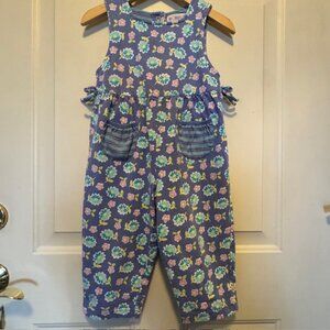 Vintage GYMBOREE Rainbow Tag Watercolors Sleeveless Romper Sz S